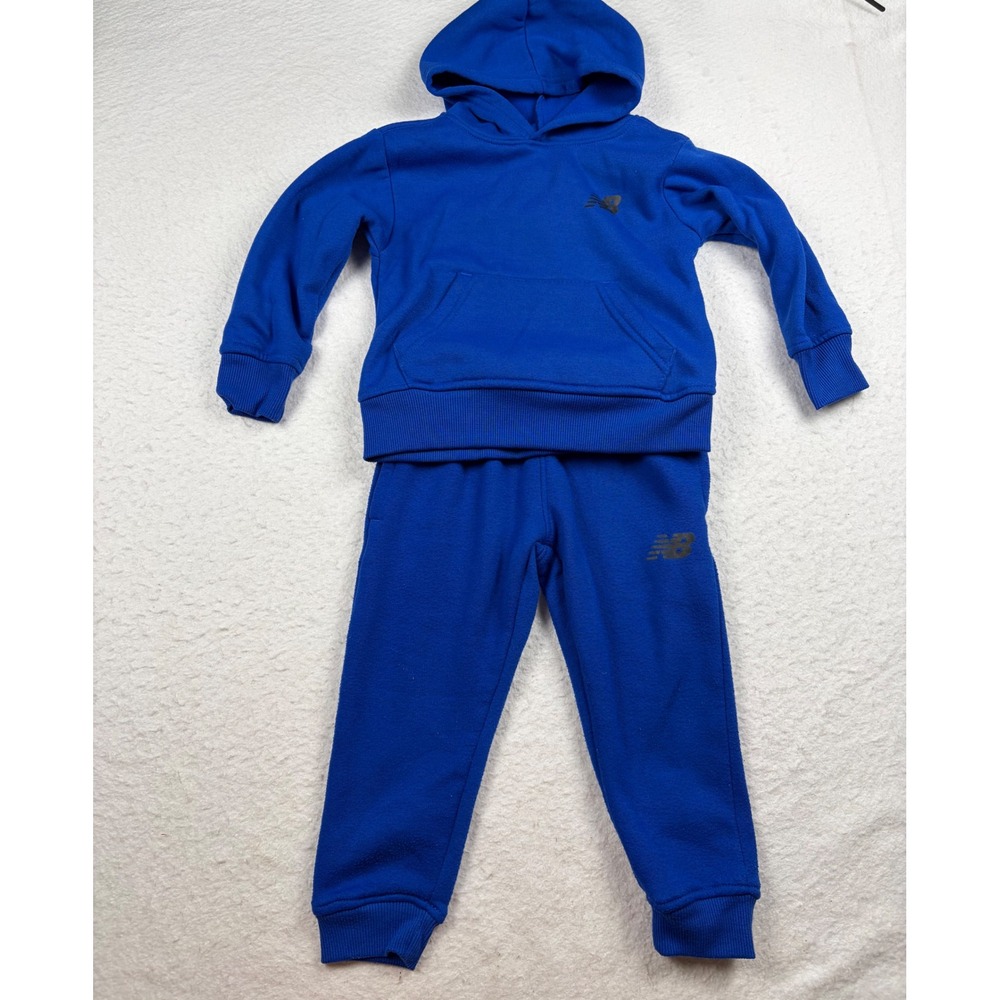 New Balance Toddler Boys Royal Blue Hoodie and Joggers Tracksuit Set 2T RN63619